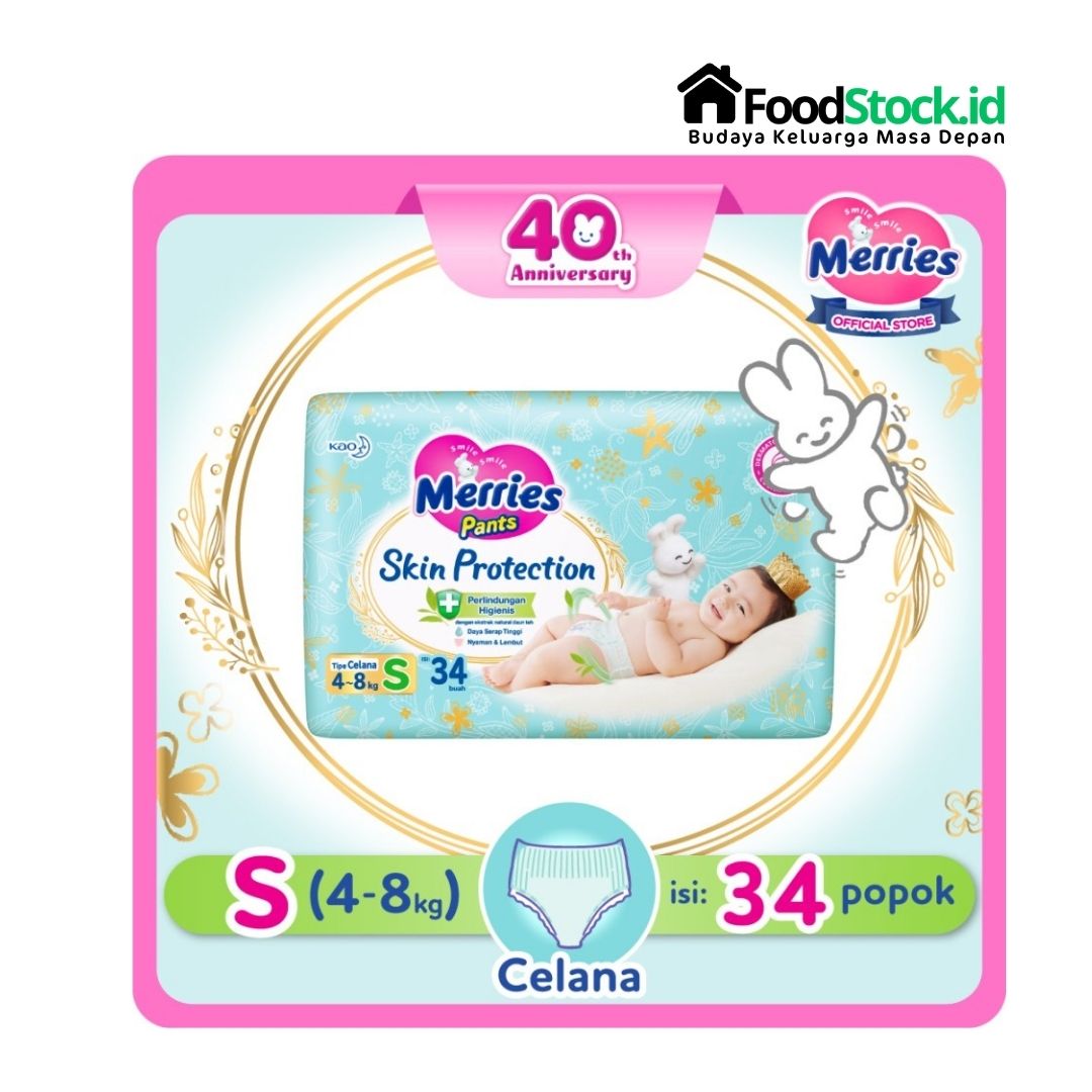 Popok Merries Skin Protection S 34