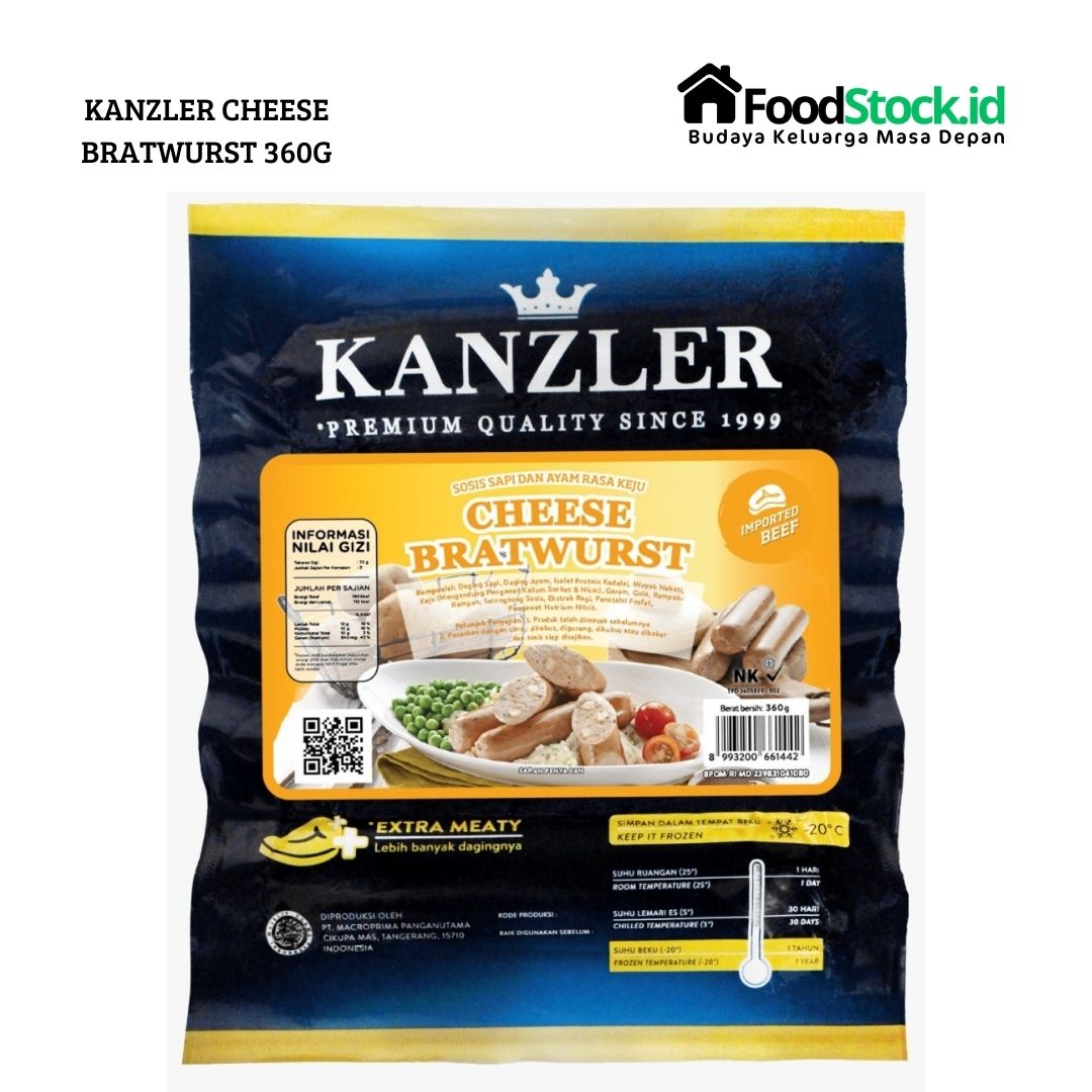 Kanzler Cheese Bratwurst 360g